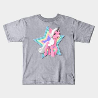 Super Star Pink Unicorn Kids T-Shirt